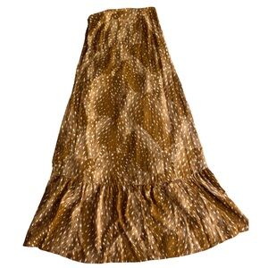 Stillwater The Hola Maxi Skirt Bambi Print Deer Print High Slit RARE